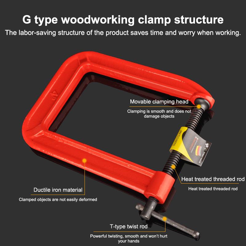 Woodworking Industries - Pince en C à portée profonde,