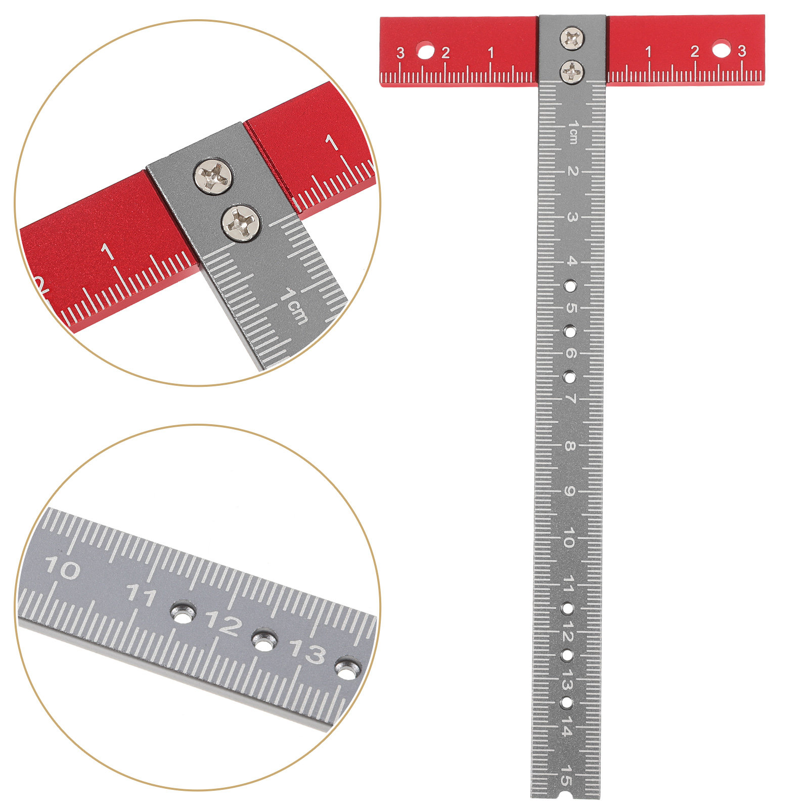 Woodworking Basics - Règle en T en alliage d'aluminium,