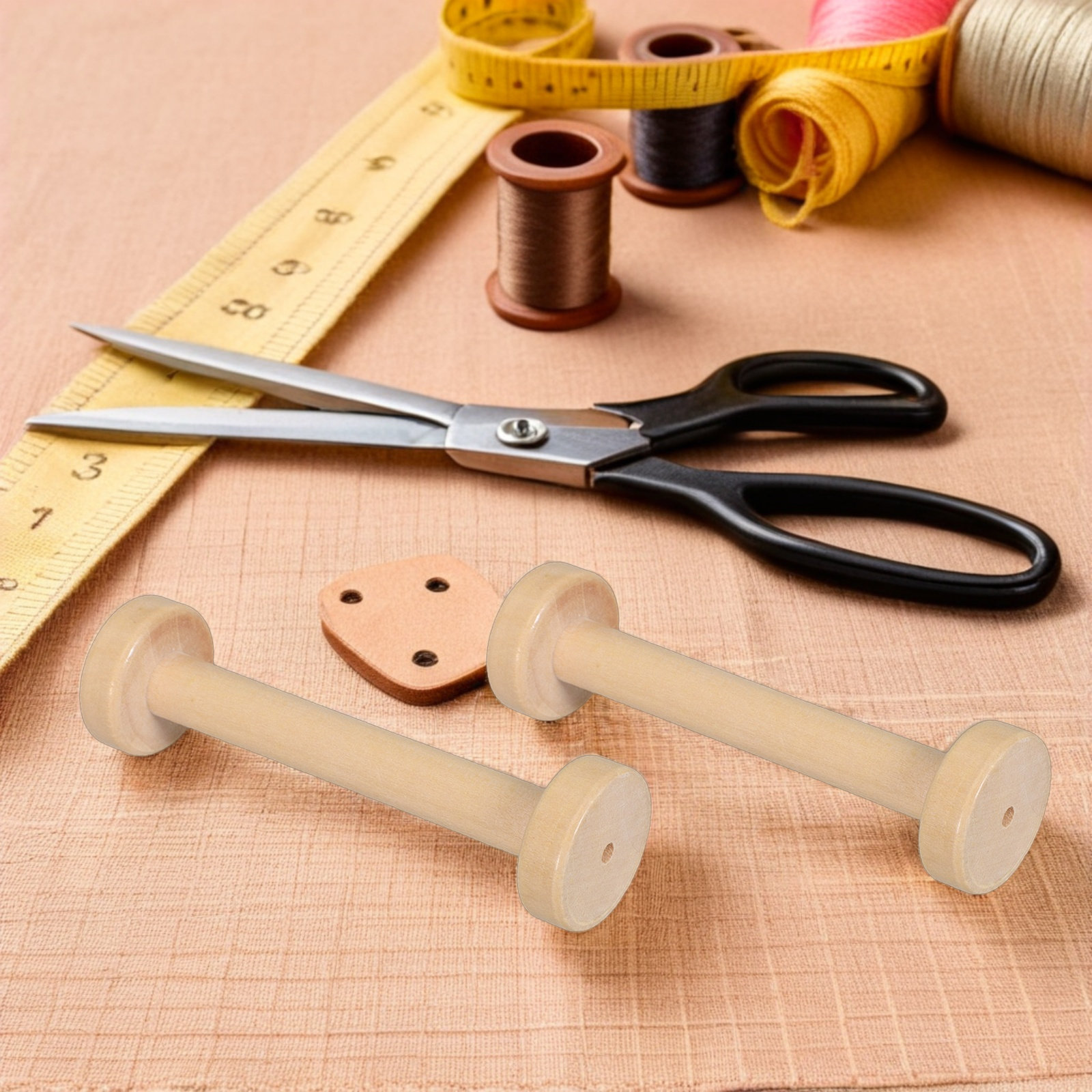 Woodworking Diy Projects - Bobines en bois naturelles vintage, 5