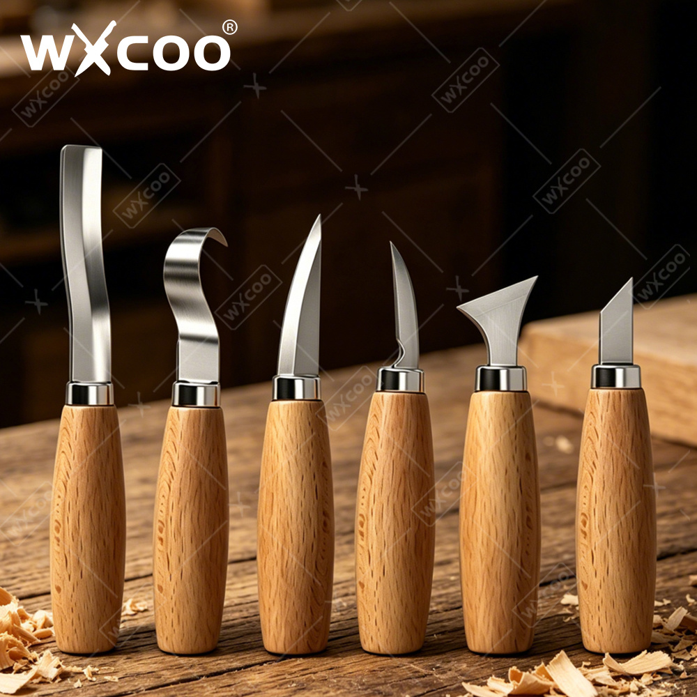 Woodworking Knives - WXCOO Couteau-ciseau ergonomique pour la sculpture