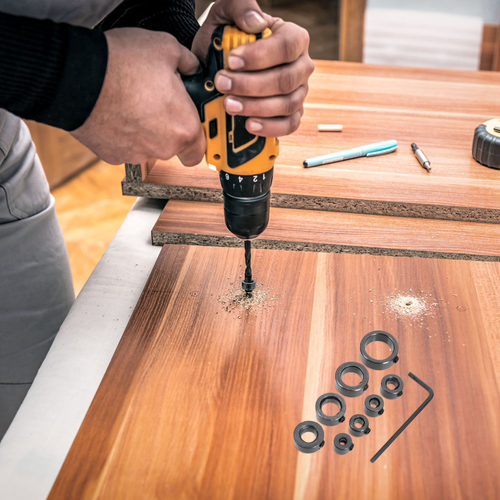 1 Ensemble de butées de perçag - Woodworking Drill Bits avis et prix