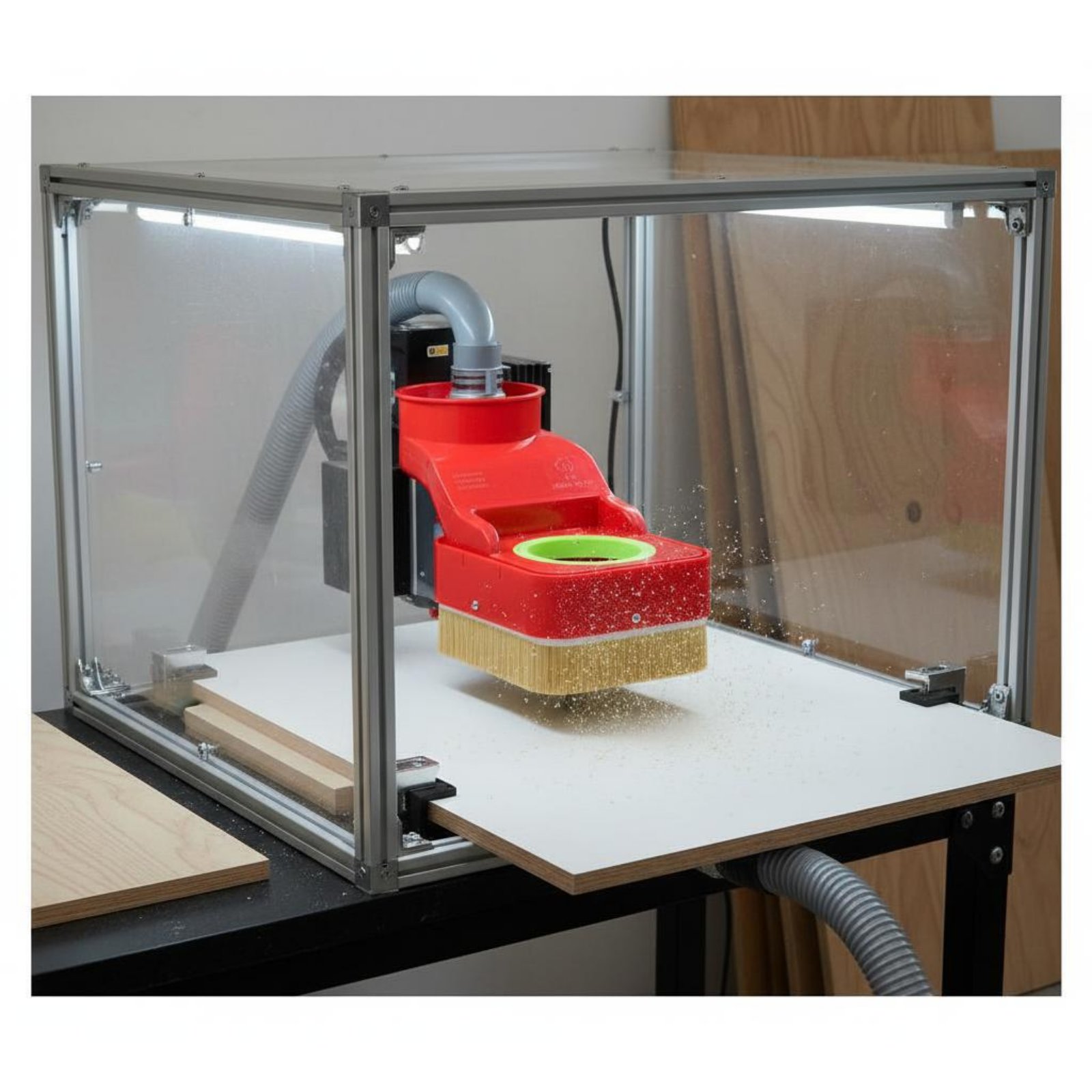Brosse anti-poussière pour rou - Vacuum Woodworking avis et prix