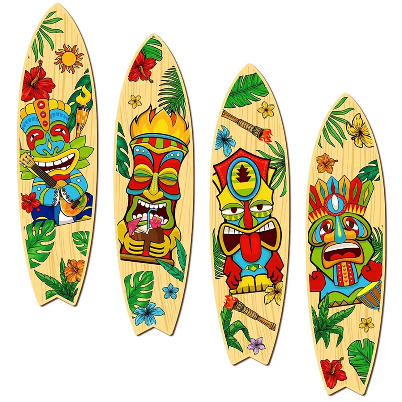 4 masques Tiki en bois pour dé - Xfasten Woodworking Tape avis et prix