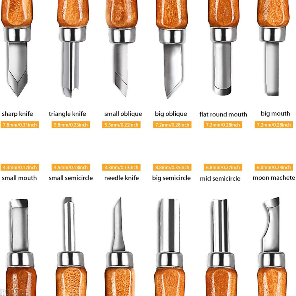 Ensemble de 12 outils de sculp - Woodworking Knives avis et prix